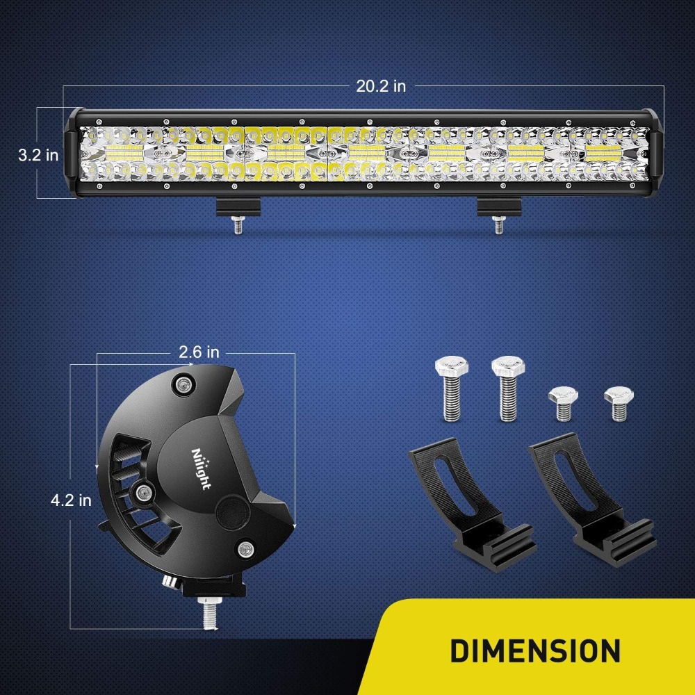 Barre lumineuse LED Nilight 20 - Flood Tray Table avis et prix